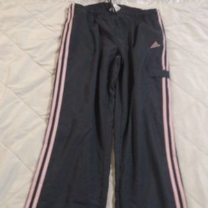 Adidas Track Pants Grey/ Pink Women's Sz M